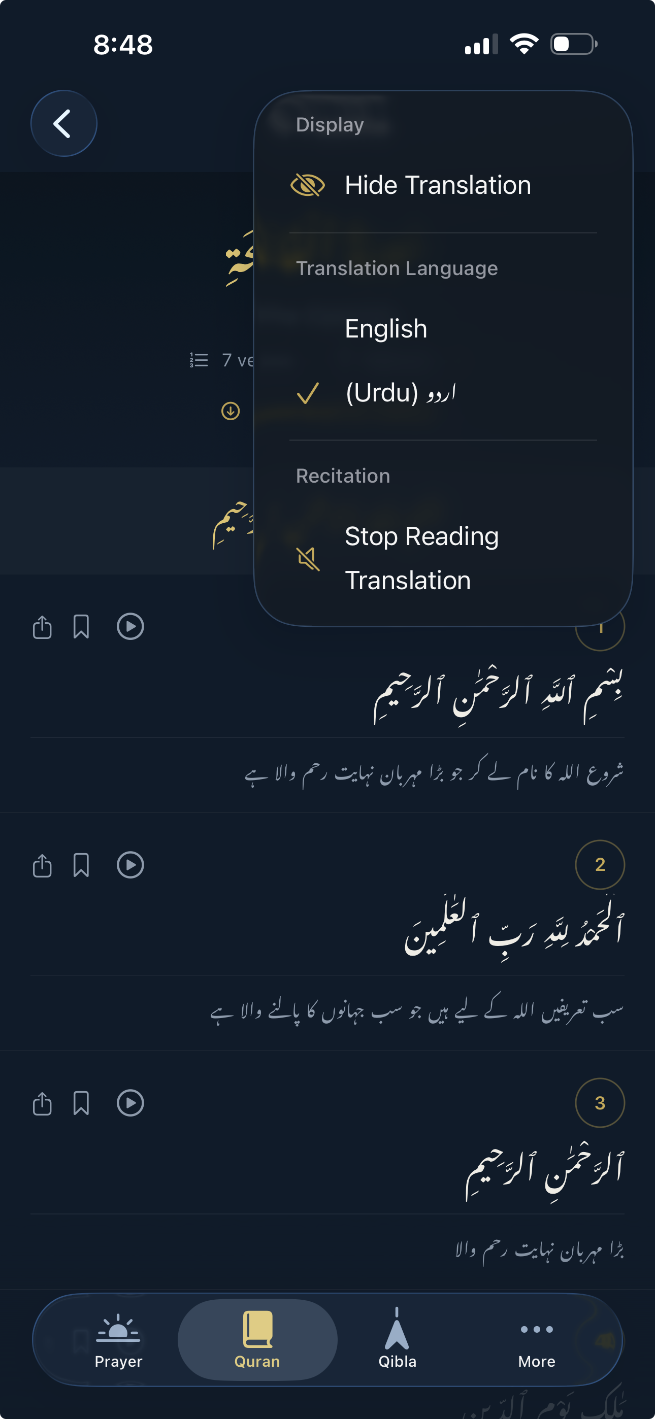 Translation Settings