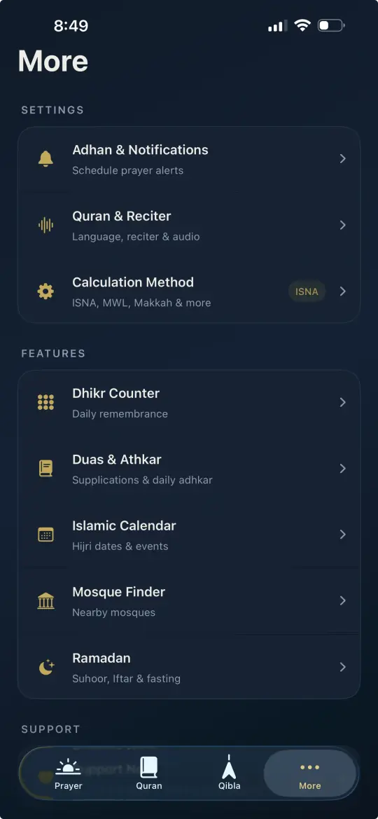 App Settings